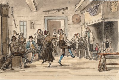 Tanz in einer norwegischen Bauernstube von Martinus Rørbye