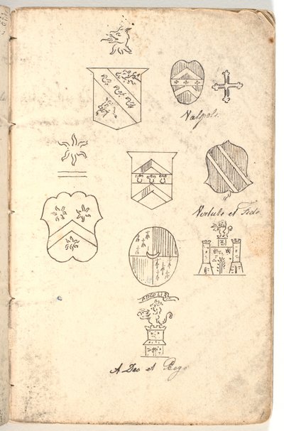 Verschiedene Wappen und Devise von Martinus Rørbye