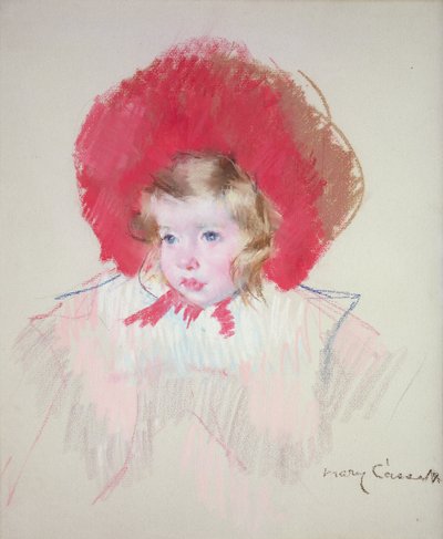 Kind mit rotem Hut von Mary Cassatt