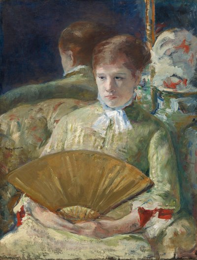 Frau mit Fächer von Mary Cassatt