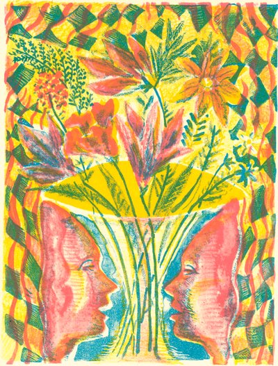 Gesichter und Blumen, 2015 von Mary Kuper