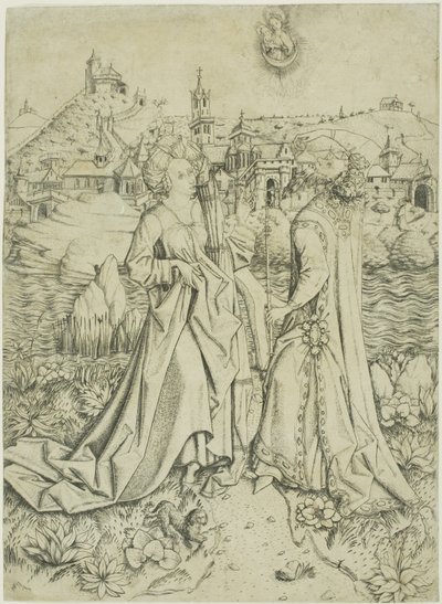 Augustus und die Sibylle von Master E.S.