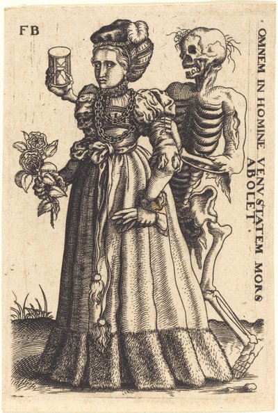 Junge Frau und Tod von Master F.B.
