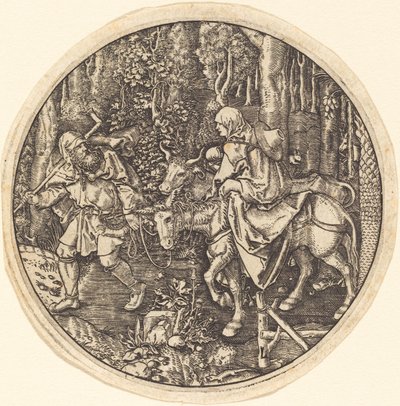 Die Flucht nach Ägypten von Master L after Albrecht Dürer