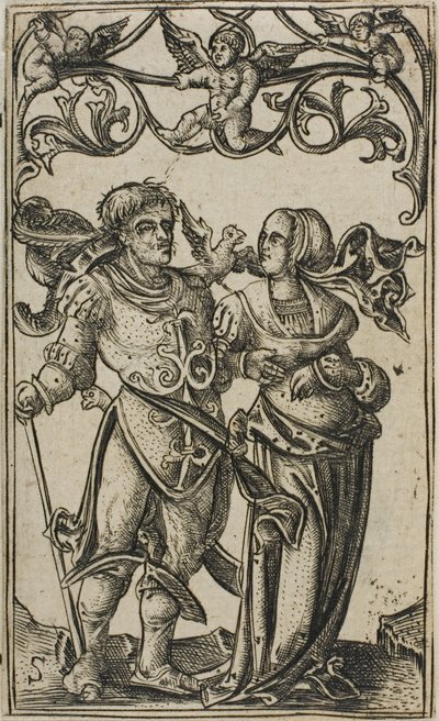 Dame und Herr gehen nach rechts von Master S