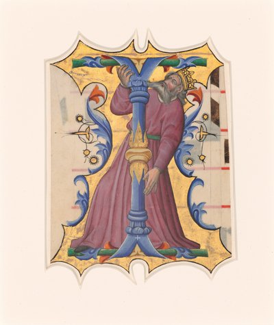 Initiale I mit David von Master of the Cypresses