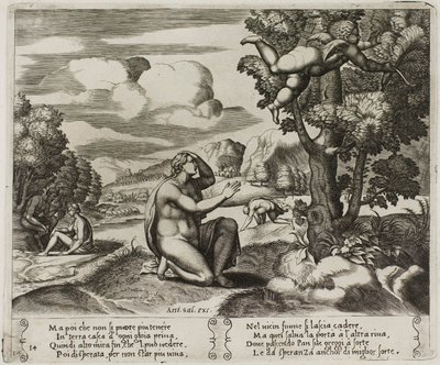 Amor flieht vor Psyche von Master of the Die