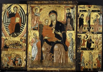 Madonna und Kind auf dem Thron von Master of the Magdalen