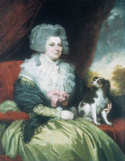 Dame mit Hund von Mather Brown