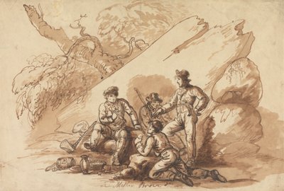 Arbeiter bei der Erfrischung (Banditen?) von Mather Brown