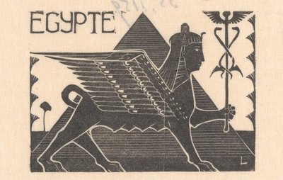 Sphinx und Pyramide von Mathieu Lauweriks