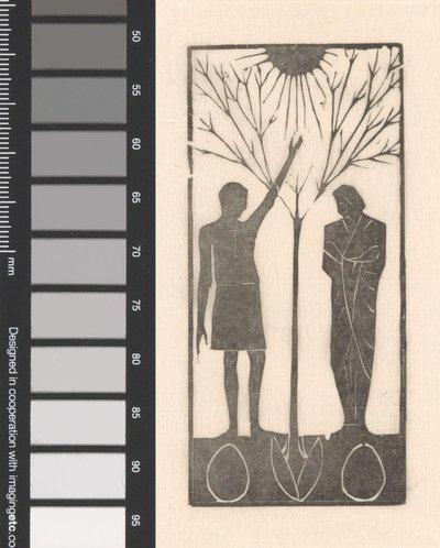 Zwei Figuren bei einem Baum von Mathieu Lauweriks
