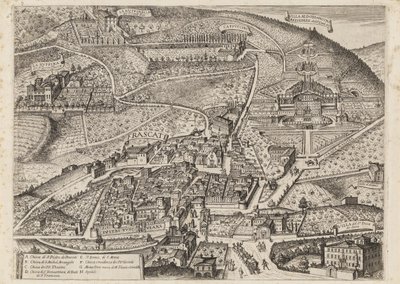 Ansicht von Frascati und Umgebung von Matthaus Greuter