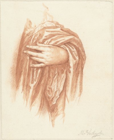 Studie einer linken Hand von Mattheus Verheyden