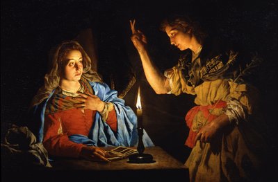 Die Verkündigung, frühes 17. Jahrhundert von Matthias Stomer