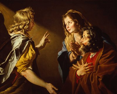 Die Verkündigung der Geburt Samsons, ca. 1630-1631 von Matthias Stomer