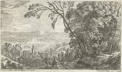 Ansicht einer hügeligen Landschaft von Matthieu van Plattenberg