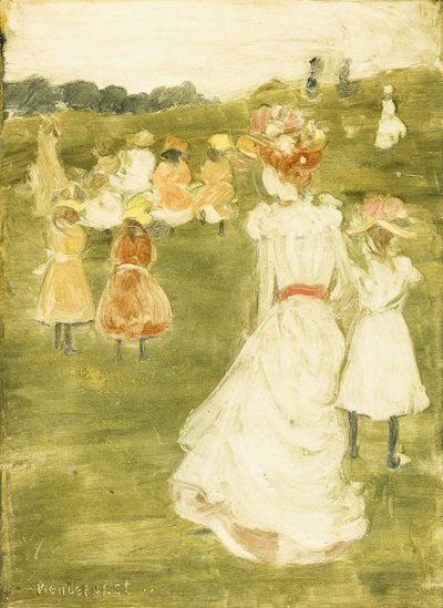 Figuren im Park, ca. 1895-97 von Maurice Brazil Prendergast