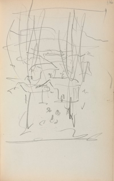 Italienisches Skizzenbuch: Landschaft Seite 116, 1898-1899 von Maurice Brazil Prendergast