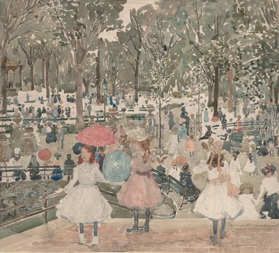 The Mall, Central Park, 1900-1903 von Maurice Brazil Prendergast