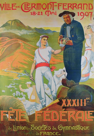 Fete Federale Poster, Mai 1907 von Maurice Busset