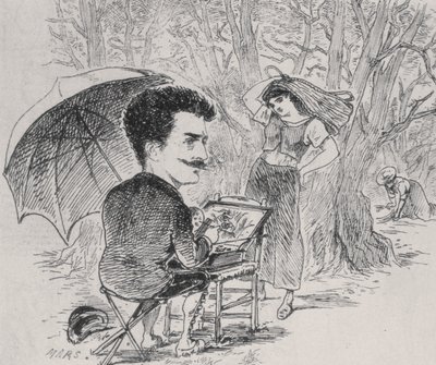 Rops malt seine Olivenpflücker, 1877 von Maurice Charles Mathieu Bonvoisin