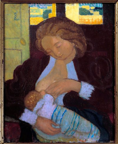 Junge Frau beim Stillen, 20. Jahrhundert von Maurice Denis