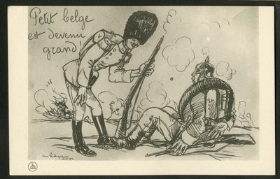 Postkarte, Satirisch in N & B von Maurice Radiguet