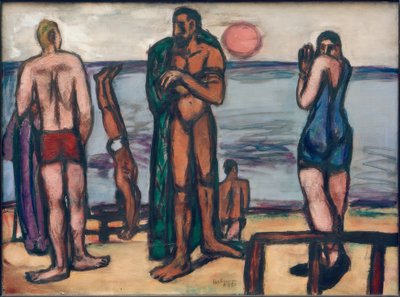 Kleines Bild mit Badenden von Max Beckmann