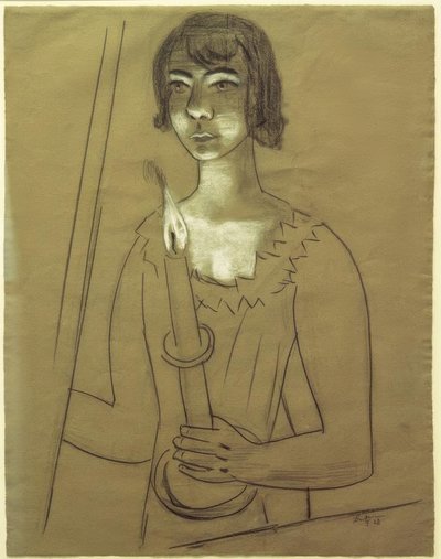 Quappi mit Kerze von Max Beckmann