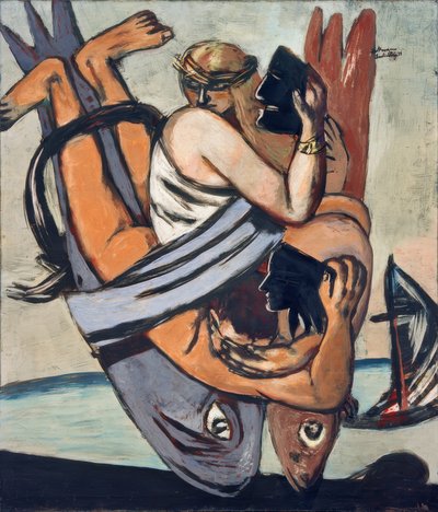 Reise auf dem Fisch von Max Beckmann