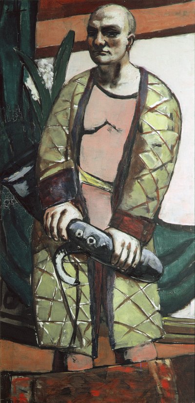 Selbstporträt mit Saxophon von Max Beckmann