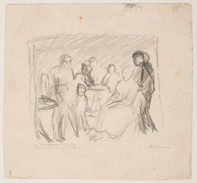 Skizze für die Familie Zech von Max Beckmann