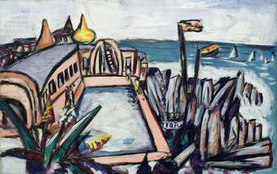 Schwimmbad in Cap Martin von Max Beckmann