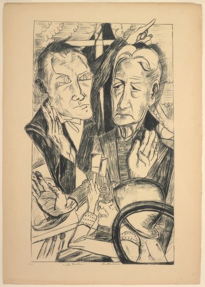 Die Familie, Platte elf aus Die Hölle von Max Beckmann