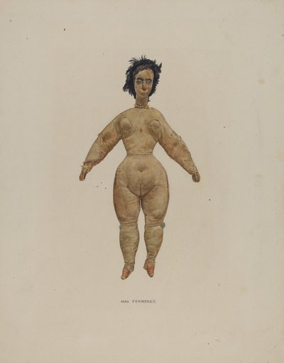 Nackte Puppe, 1935-42 von Max Fernekes