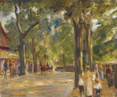 Die große Seestraße in Wannsee mit Spaziergängern von Max Liebermann