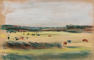 Landschaft mit weidenden Kühen von Max Liebermann