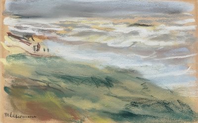 Spaziergänger am Strand von Noordwijk von Max Liebermann