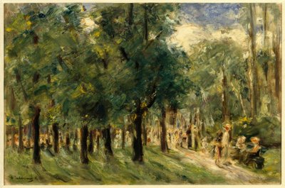 Weg im Tiergarten mit Spaziergängern von Max Liebermann