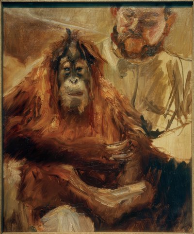Der Orang-Utan-Seemann und sein Wärter von Max Slevogt