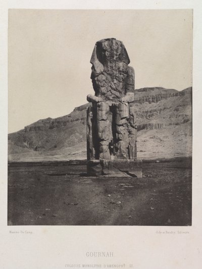 Kolossaler Monolith von Amenhotep III, Gournah von Maxime Du Camp