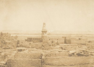 Ansicht des Dorfes Edfou, 1849-50 von Maxime Du Camp