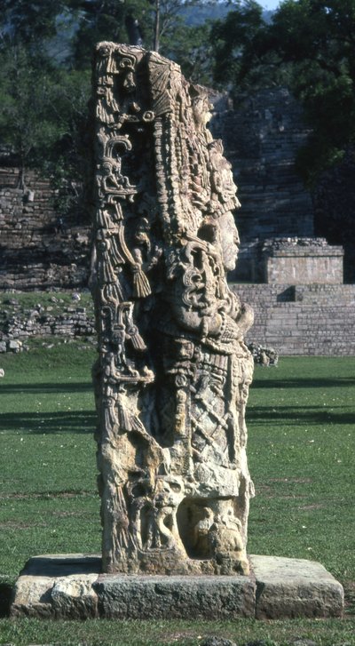 Copan Stela H, Spätklassische Periode, ca. 730 n. Chr. von Mayan