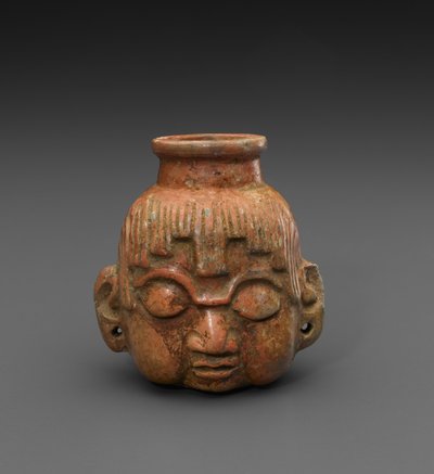 Kopf-Flasche, 600-900 n. Chr. von Mayan Mayan