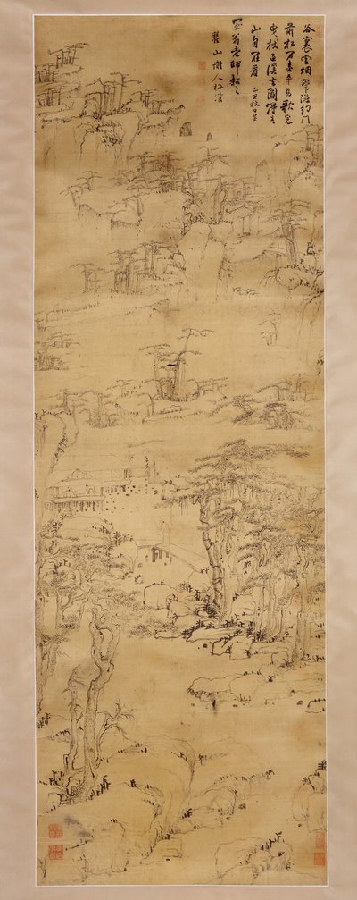 Spaziergang in einem nebligen Tal von Mei Qing