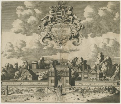 Sandon Hall: Gravur, 1653-1686 von Michael Burghers