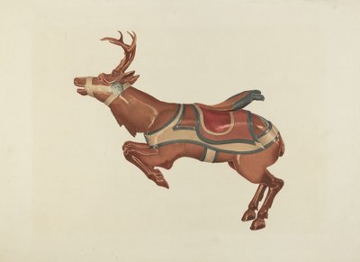 Karussell-Rentier, ca. 1939 von Michael Riccitelli