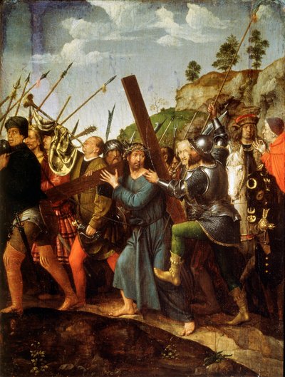 Christus trägt das Kreuz, um 1518-1525 von Michael Sittow