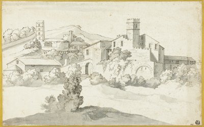 Landschaft mit einer alten Burg von Michel Ange Houasse
